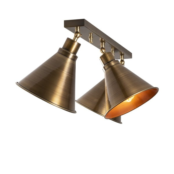 Bronzinės spalvos lubinis šviestuvas ø 20 cm su metaliniu gaubtu Tramino – Opviq lights-image-2