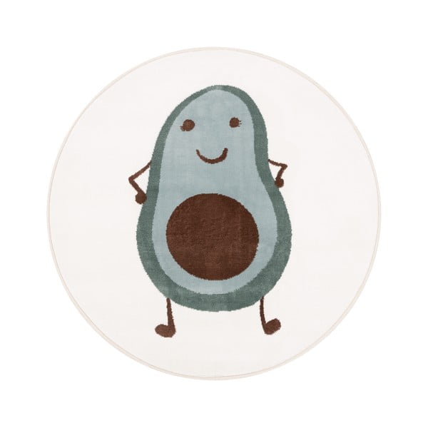 Mėtų spalvos/dramblio kaulo spalvos vaikiškas kilimas ø100 cm Avocado Mint – FD