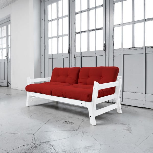Sofa lova "Karup Step" balta/raudona