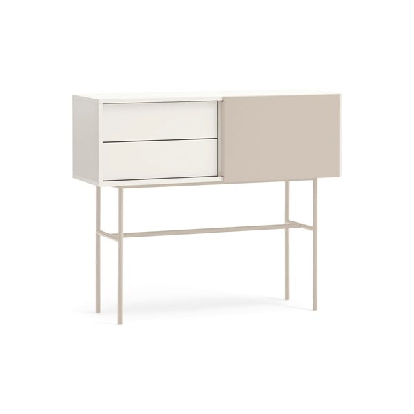 Konsolinis staliukas smėlio spalvos/kreminės spalvos 35x110 cm Nube – Teulat-image-3
