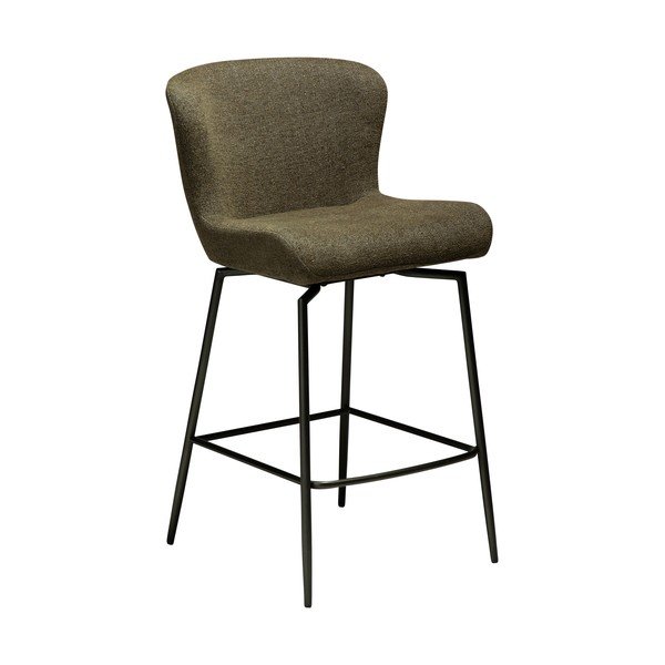 Khaki spalvos iš audinio baro taburetė (sėdynės aukštis 67,5 cm) Glam – DAN-FORM Denmark
