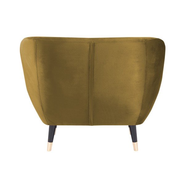 Geltonas krėslas su juodomis kojomis Mazzini Sofas Amelie-image-4