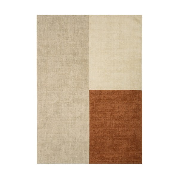 Smėlio ir rudos spalvos kilimas Asiatic Carpets Blox, 160 x 230 cm