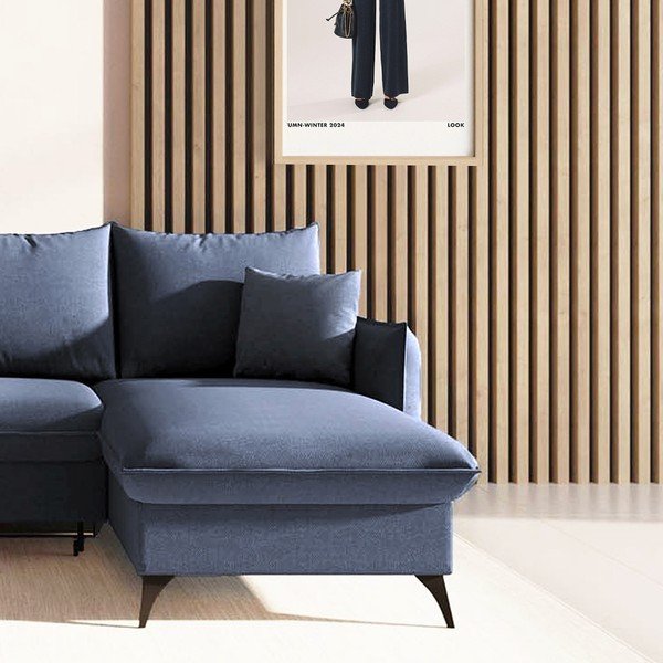 Mėlynos spalvos sulankstoma/su sandėliavimo vieta kampinė sofa (su dešiniuoju kampu/su gultu) Brim – Rodier-image-4