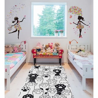 Vaikiškas kilimas juodos ir baltos spalvos 100x140 cm Happy Paws – Oyo Concept