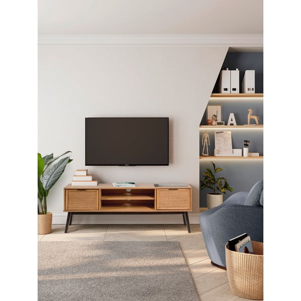 Iš pušies masyvo TV spintelė 140x52 cm Natasha – Marckeric-image-1