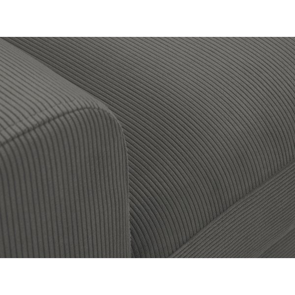 Tamsiai pilka aksominė kampinė sofa Micadoni Home Moghan, kampas dešinėje-image-1