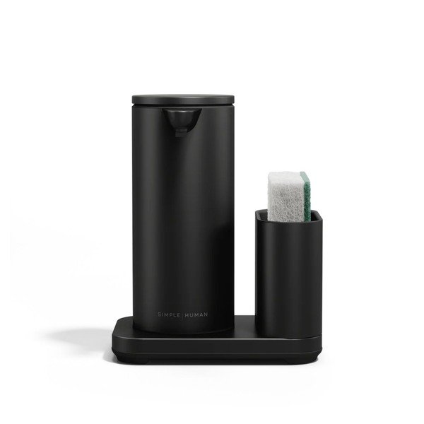 Automatinis matinės juodos spalvos iš metalo stovas skalbimo reikmenims – simplehuman-image-4
