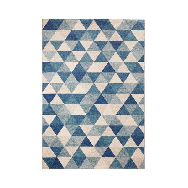 Mėlynas kilimas Mėtų kilimai Diamond Triangle, 80 x 150 cm