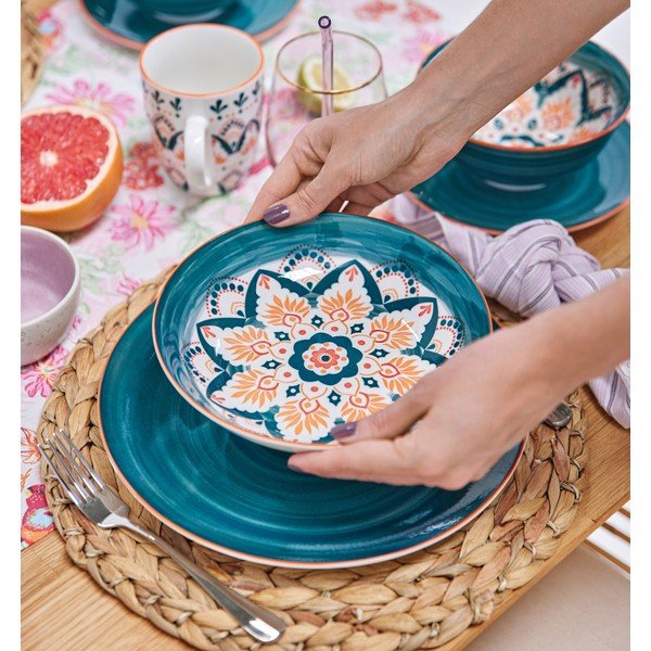 Porceliano indų rinkiniai 20 vnt. 4 žmonėms Hestia – Bonami Essentials-image-1