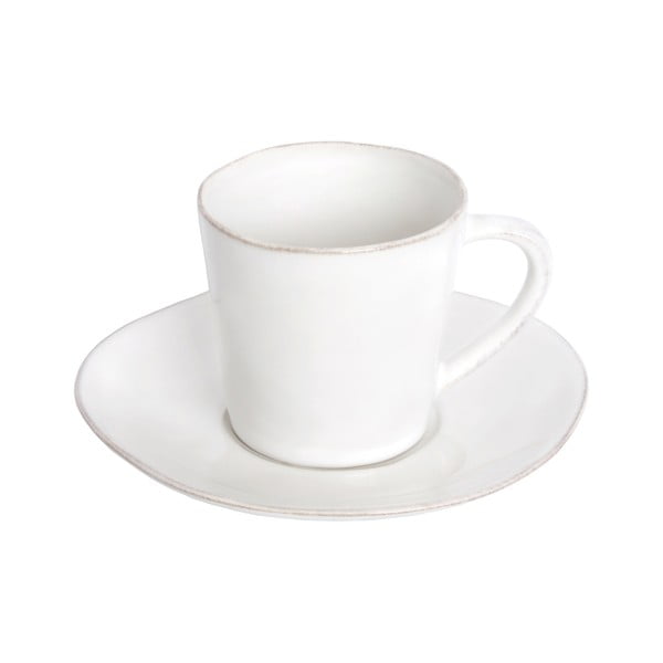 Baltos akmens masės puodelis su lėkštele "Costa Nova Nova", 190 ml