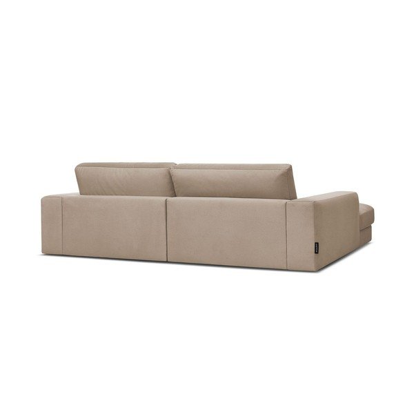 Taupe spalvos kampinė sofa iš velveto (su kairiuoju kampu/su gultu) Sierra – Bobochic Paris-image-4