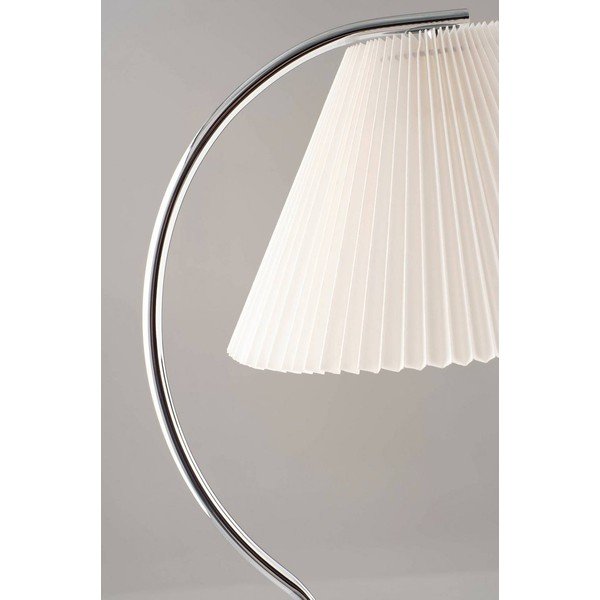 Baltos spalvos/blizgios sidabrinės spalvos iš tekstilės pastatomas šviestuvas (aukštis 165 cm) Celie – Jotex-image-3