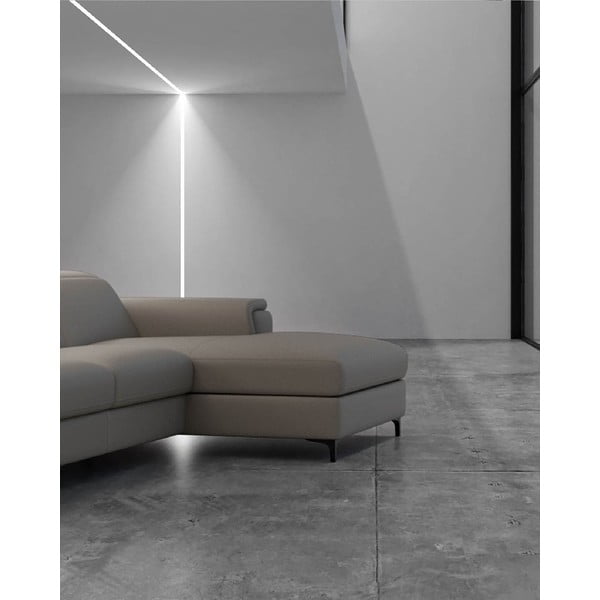 Kampinė sofa šviesiai rudos spalvos iš odos (su dešiniuoju kampu) Brito – MESONICA-image-4