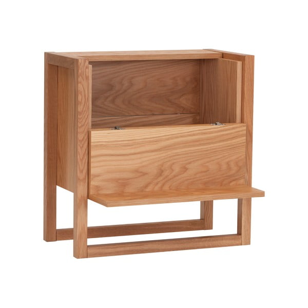 Natūralios spalvos vyno spintelė iš ąžuolo medienos 59x60 cm NewEst - Woodman-image-2