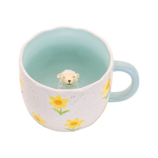Mėlynos spalvos/kreminės spalvos iš porceliano  puodelis 350 ml Surprise Sheep – Sass & Belle-image-4