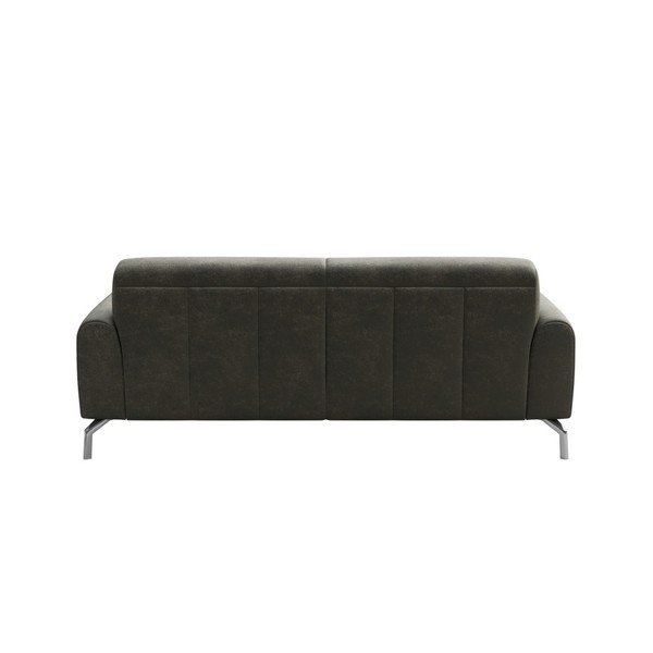 Pilka dirbtinės odos sofa MESONICA Puzo, 170 cm-image-3