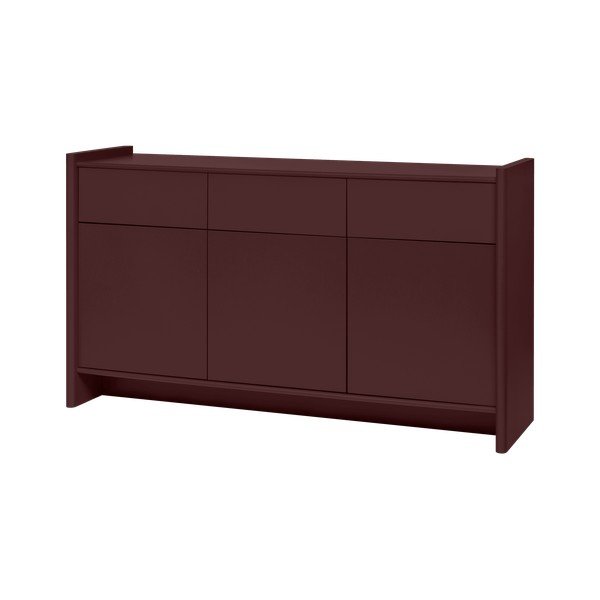 Bordo spalvos šoninė spintelė 160x91x46 cm Rali – noo.ma