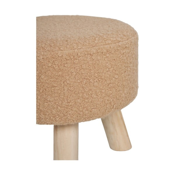 Iš boucle taburetė smėlio spalvos Aberdeen – House Nordic-image-2