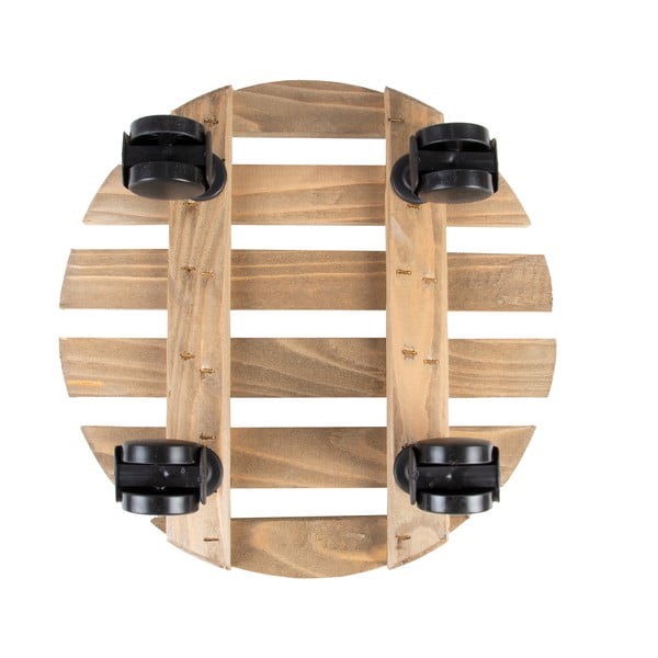 Iš medžio mobilus stovas gėlių vazonui ø 29 cm (aukštis 8 cm) Indoor & Outdoor – Esschert Design-image-2