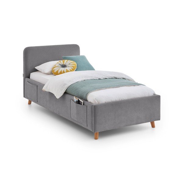 Pilkos spalvos vaikiška lova be grotelių 90x200 cm Cosy – Meise Möbel