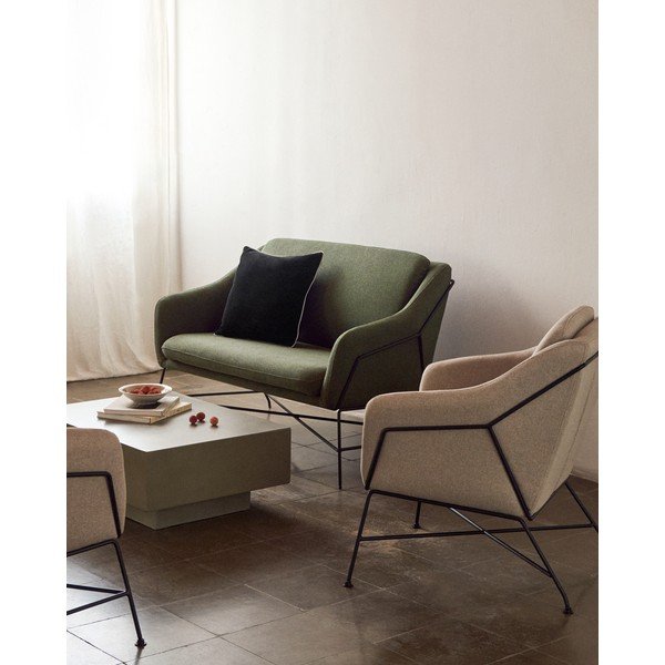 Žalios spalvos sofa 128 cm Brida – Kave Home-image-1