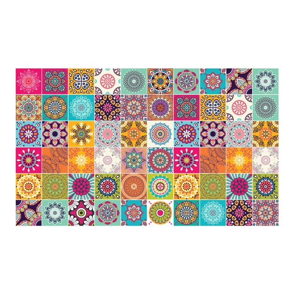 60 sieninių lipdukų rinkinys Ambiance Tiles Vintage, 10 x 10 cm-image-2