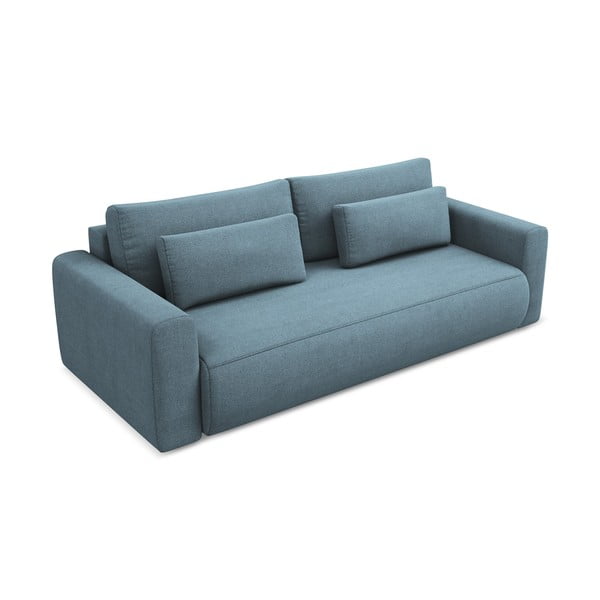 Šviesiai mėlynos spalvos sulankstoma/su sandėliavimo vieta sofa 238 cm Kapua – Makamii-image-4