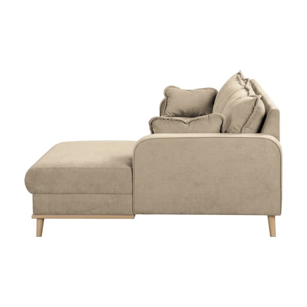Smėlio spalvos kampinė sofa (dešinysis kampas) Beata - Ropez-image-4