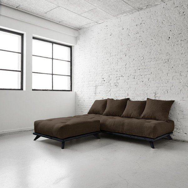 Sofa "Senza" juoda/šoko ruda-image-3