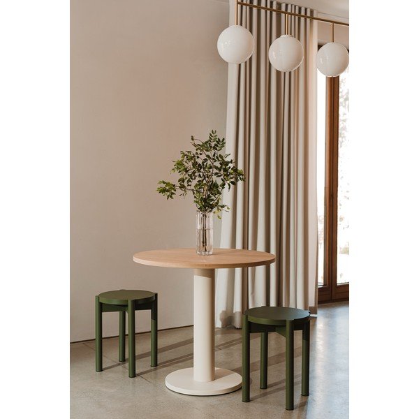 Žalios spalvos iš buko masyvo taburetė Hopp – noo.ma-image-4