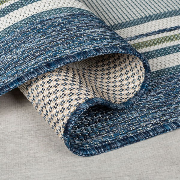 Žalsvai mėlynos spalvos lauko ir vidaus kilimas 160x230 cm Roma Stripe – Flair Rugs-image-2