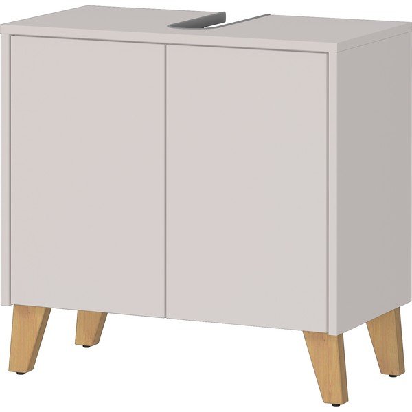 Kreminės spalvos matinis spintelė po kriaukle 60x59 cm Arnea – Germania