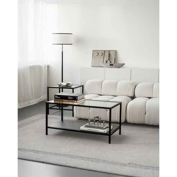 Iš vilnos kilimas šviesiai pilkos spalvos 200x300 cm Morphic Rocca – Agnella-image-2