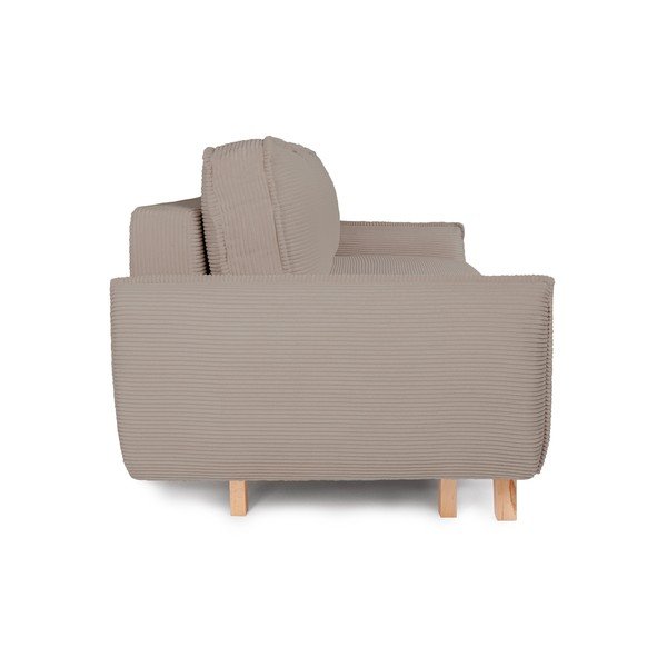 Taupe spalvos sulankstoma/su sandėliavimo vieta sofa iš kordinio velveto 218 cm Tori – Bonami Selection-image-2