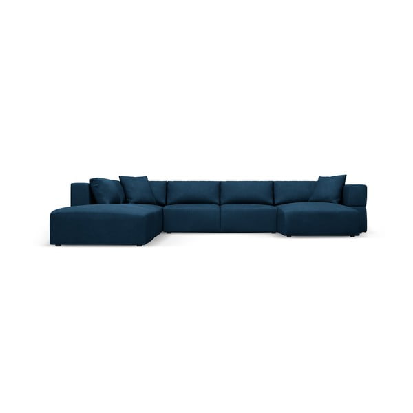 Kampinė sofa mėlynos spalvos (su kairiuoju kampu/„U“ formos) Esther – Milo Casa