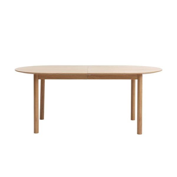 Prailginamas valgomojo stalas natūralios spalvos su ąžuolo dekoro stalviršiu 100x190 cm Gallina – Unique Furniture