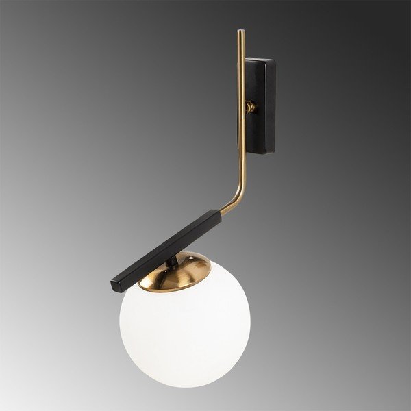 Juodas metalinis sieninis šviestuvas Opviq lights Olympia-image-1