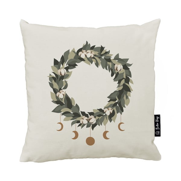 Dekoratyvinis pagalvės užvalkalas su Kalėdų motyvu 45x45 cm Festive Wreath – Butter Kings