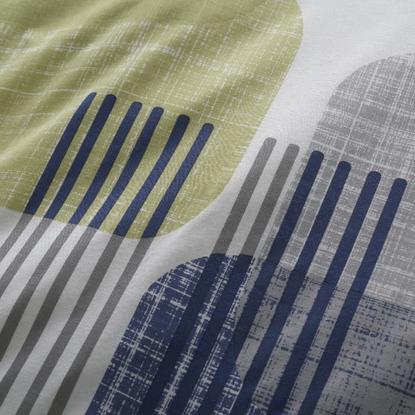 Žalios-mėlynos spalvos viengulė patalynė 135x200 cm Layered Geo - Catherine Lansfield-image-4