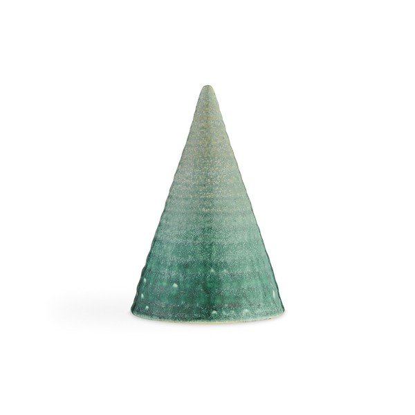 Turkio spalvos akmens masės dekoratyvinė figūrėlė "Kähler Design Glazed Cone Aqua", aukštis 15 cm