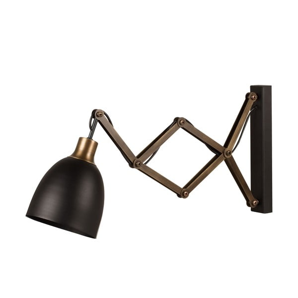 Juodos spalvos/bronzinės spalvos sieninė lempa ø 16 cm Pulia – Opviq lights-image-3