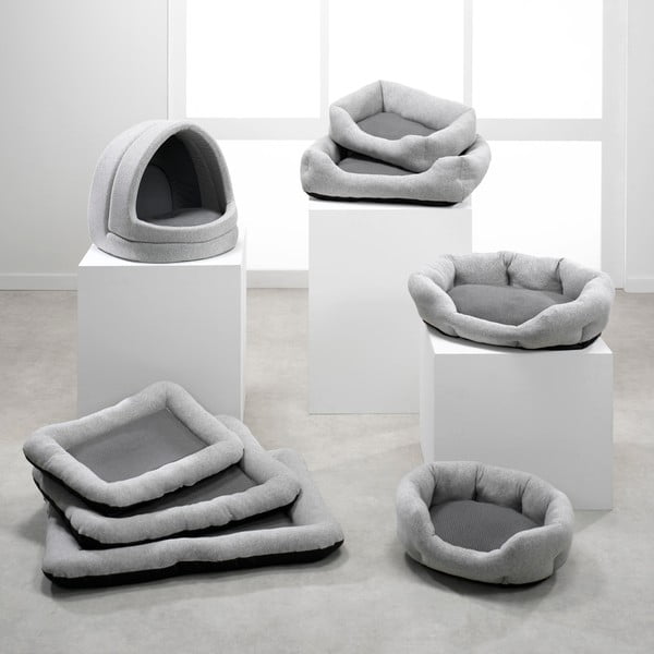 Šviesiai pilkos spalvos augintinio guolis šuniui 70x58 cm Graphene – Love Story-image-2