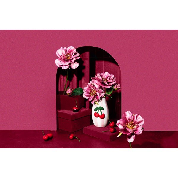 Iš dolomito  dažyta rankomis vaza Cherry – Sass & Belle-image-1