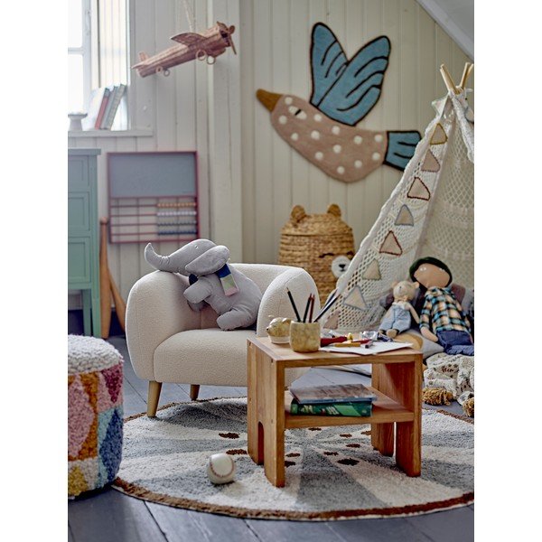 Baltos spalvos vaikiškas krėslas iš boucle Cade – Bloomingville Mini-image-4