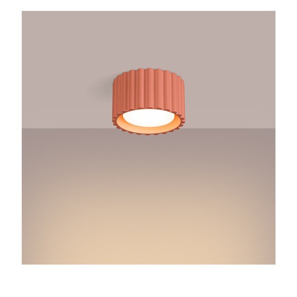 Persikų spalvos iš metalo taškinis šviestuvas ø 10 cm Zora – Sollux-image-4