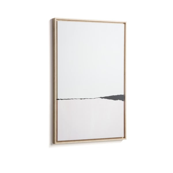 Baltas paveikslas su rėmu Kave Home Abstract, 60 x 90 cm