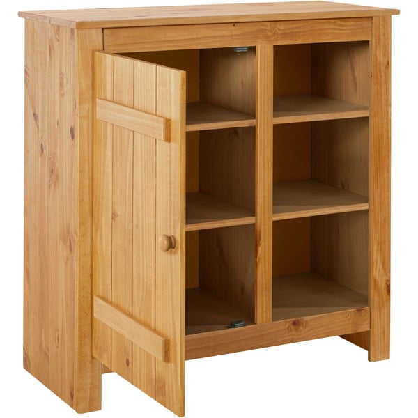 Iš pušies masyvo spintelė natūralios spalvos 90x90 cm Bertram – Støraa-image-3