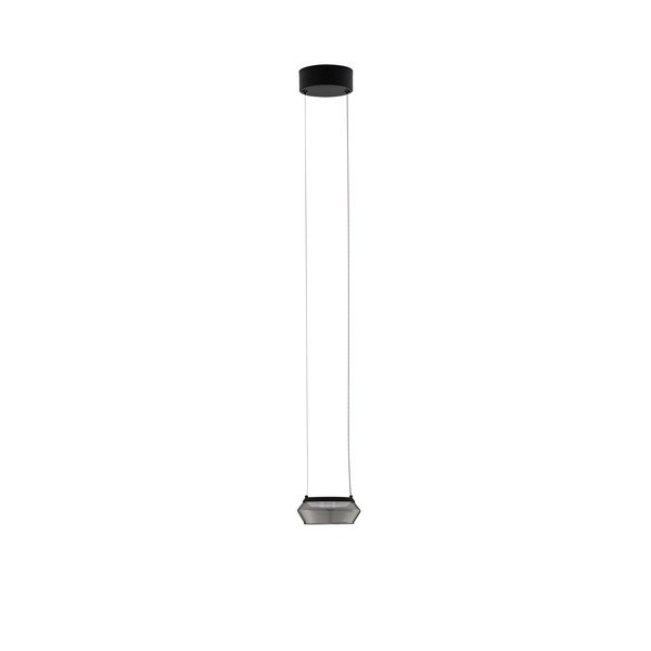 Matinės juodos spalvos iš stiklo kabantis šviestuvas LED ø 14 cm Jailyn – Nova Luce