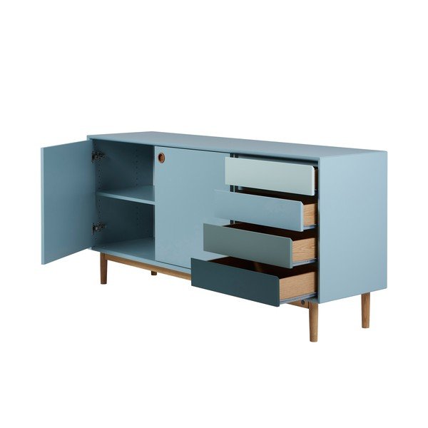 Žema šoninė spintelė mėtų spalvos 170x80 cm Color Box – Tom Tailor-image-4